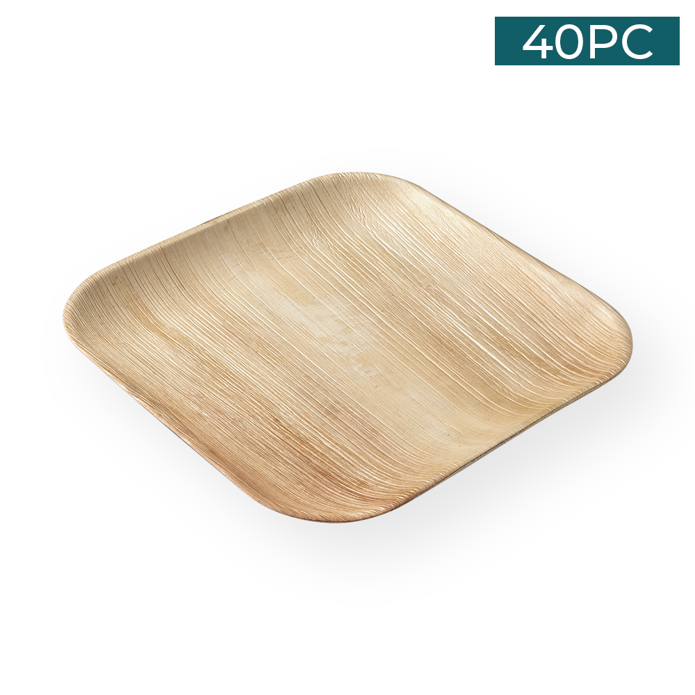 Areca Nut Leaf Large Square Plate 40PC